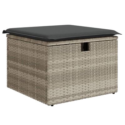 vidaXL Set Divano da Giardino 6pz con Cuscini Grigio Chiaro Polyrattan