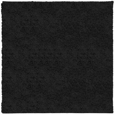 vidaXL Tappeto Shaggy PAMPLONA a Pelo Lungo Moderno Nero 160x160 cm