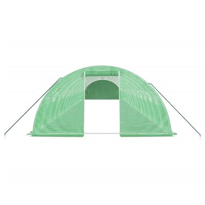 vidaXL Serra con Telaio in Acciaio Verde 64 m² 16x4x2 m