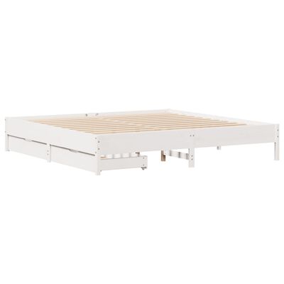 vidaXL Letto senza Materasso Bianco 180x200 cm Legno Massello di Pino