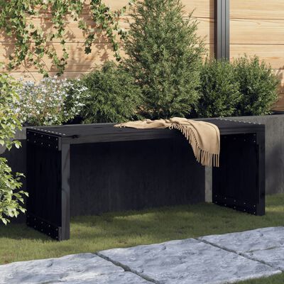 vidaXL Panca Giardino Estensibile Nera 212,5x40,5x45cm Massello Pino