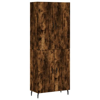 vidaXL Credenza Rovere Fumo 69,5x34x180 cm in Legno Multistrato