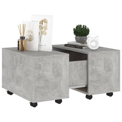 vidaXL Tavolino da Salotto Grigio Cemento 60x60x38cm Legno Multistrato