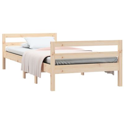 vidaXL Giroletto senza Materasso 75x190 cm in Legno Massello di Pino