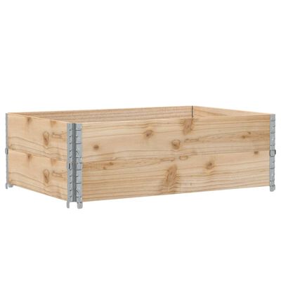 vidaXL Paretali per Pallet 2 pz 120x80 cm in Legno Massello di Pino