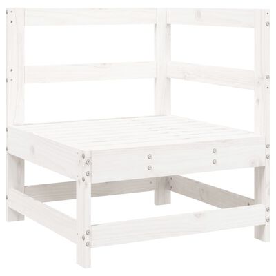 vidaXL Set Divani da Giardino 7 pz Bianco in Legno Massello di Pino