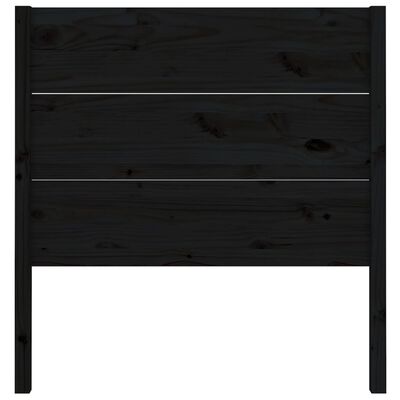 vidaXL Testiera per Letto Nera 81x4x100 cm in Legno Massello di Pino