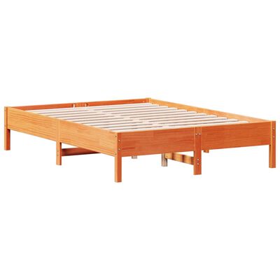 vidaXL Letto senza Materasso Marrone Cera 135x190 cm in Legno di Pino