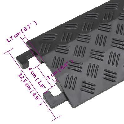 vidaXL Rampe di Protezione Cavi 2pz 98,5 cm Nero