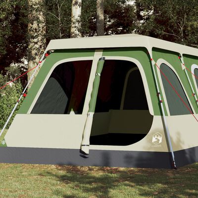 vidaXL Tenda Familiare a Cupola 10 Persone Verde a Rilascio Rapido