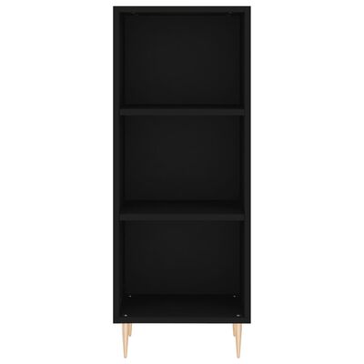 vidaXL Credenza Nera 34,5x34x180 cm in Legno Multistrato