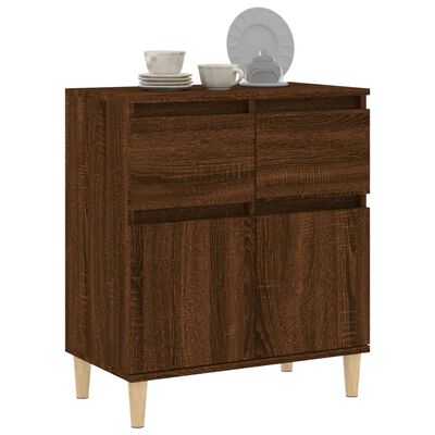 vidaXL Credenza Rovere Marrone 60x35x70 cm in Legno Multistrato