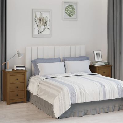 vidaXL Comodini 2 pz ambra 40x35x61,5 cm in Legno Massello di Pino