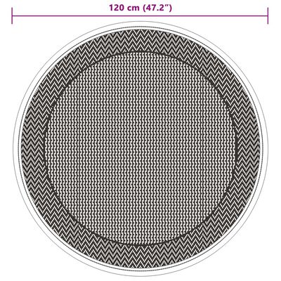 vidaXL Tappeto da Esterno Verde Ø120 cm in PP