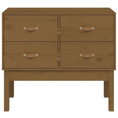 vidaXL Tavolo Consolle Ambra 90x40x78 cm in Legno Massello di Pino