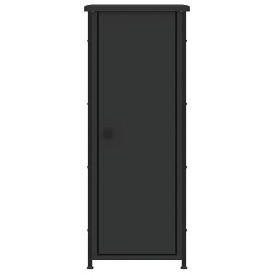 vidaXL Comodino Nero 32x42x80 cm in Legno Multistrato