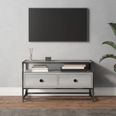 vidaXL Mobile Porta TV Grigio Sonoma 80x35x45 cm in Legno Multistrato