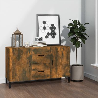 vidaXL Credenza Rovere Fumo 100x36x60 cm in Legno Multistrato