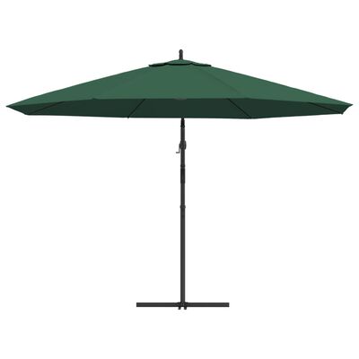 vidaXL vidaXL Ombrellone a Sbalzo da Giardino 3,5 m Verde