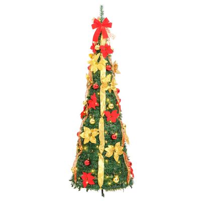 vidaXL Albero di Natale Artificiale Pop-up con 50 LED Verde 120 cm