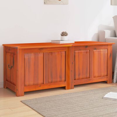 vidaXL Cassapanca con Coperchio Marrone in Legno Massello di Acacia