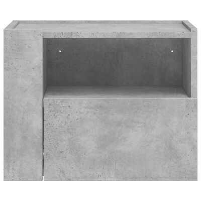 vidaXL Comodini a Muro 2 pz Grigio Cemento 45x30x35 cm