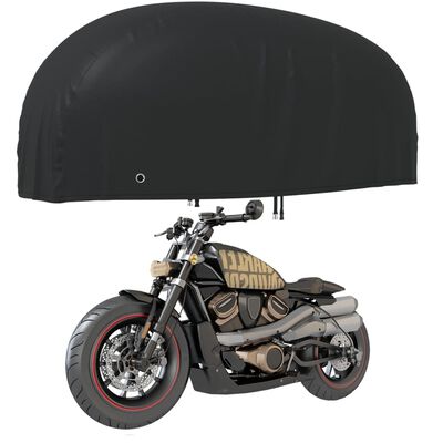 vidaXL Copertura per Moto Nera 230x95x125 cm 210D Oxford