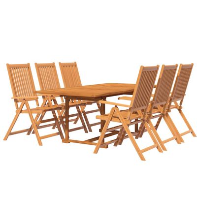 vidaXL Set Mobili da Pranzo da Giardino 7 pz Legno Massello di Acacia