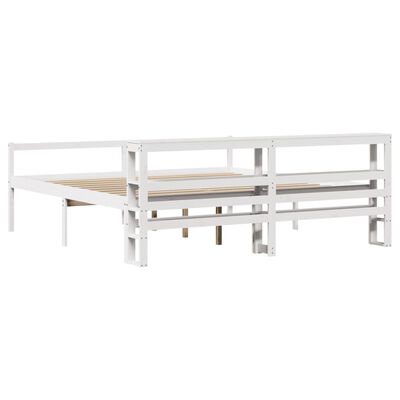 vidaXL Letto Anziani con Testiera Bianco 180x200cm Legno Massello Pino