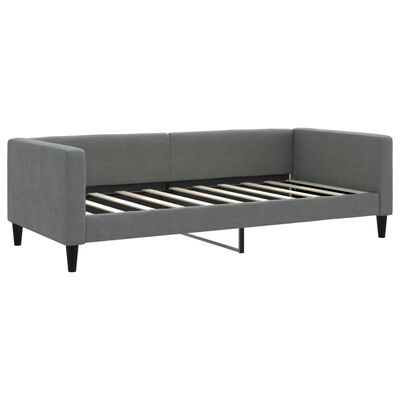 vidaXL Divano Letto Estraibile Cassetti Grigio Scuro 90x190cm Tessuto