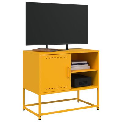 vidaXL Mobile TV Giallo Senape 68x39x60,5 cm in Acciaio