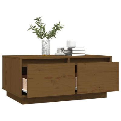 vidaXL Tavolino da Salotto ambra 80x50x35 cm Legno Massello di Pino