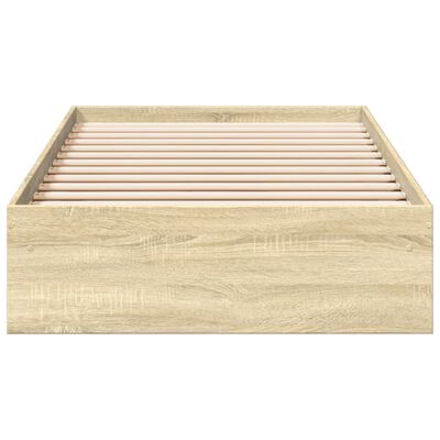 vidaXL Giroletto Cassetti Rovere Sonoma 75x190 cm Legno Multistrato