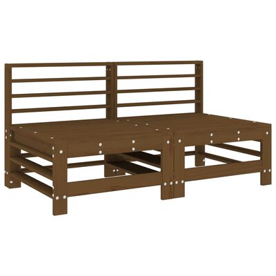 vidaXL Set Salotto da Giardino 4 pz ambra in Legno Massello di Pino