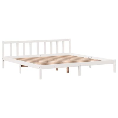 vidaXL Letto senza Materasso Bianco 180x200 cm Legno Massello di Pino