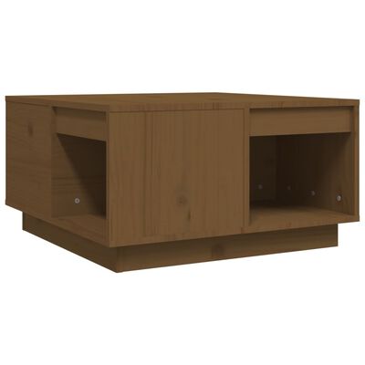 vidaXL Tavolino da Salotto ambra 60x61x32,5 cm Legno Massello di Pino