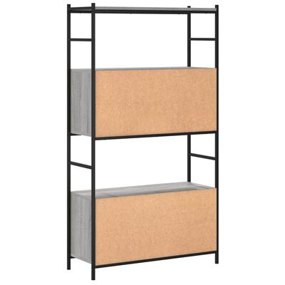 vidaXL Libreria Grigio Sonoma 80x30x145,5 cm Legno Multistrato e Ferro