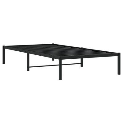 vidaXL Giroletto in Metallo Nero 100x190 cm