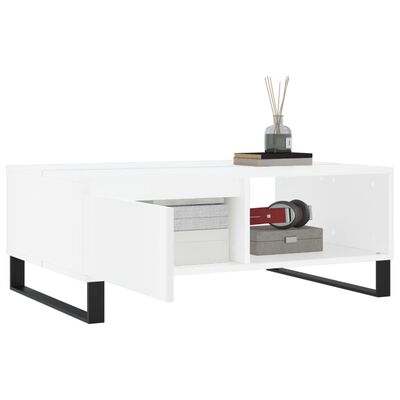 vidaXL Tavolino da Salotto Bianco 90x60x35 cm in Legno Multistrato