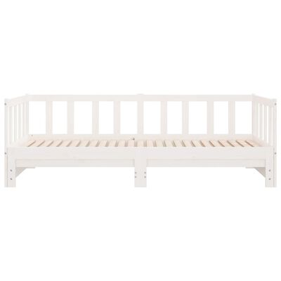 vidaXL Dormeuse Estraibile Bianca 2x(90x200) cm Legno Massello di Pino