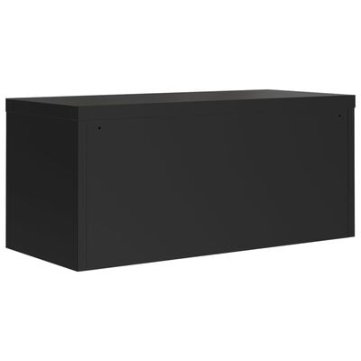 vidaXL Armadio Classificatore Nero 90x40x110 cm in Acciaio