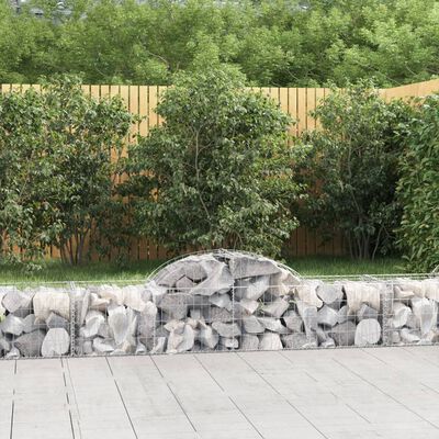 vidaXL Cesti Gabbioni ad Arco 30 pz 200x50x40/60 cm Ferro Zincato