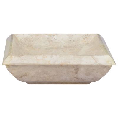 vidaXL Lavandino Crema 50x35x10 cm in Marmo