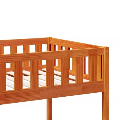 vidaXL Letto a Castello Marrone Cera 90x190 cm in Legno di Pino