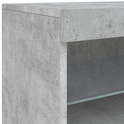 vidaXL Credenza con Luci LED Grigio Cemento 60x37x67 cm