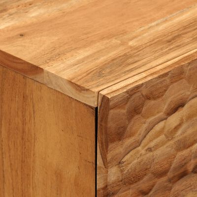 vidaXL Comodino 50x33x60 cm in Legno Massello di Acacia