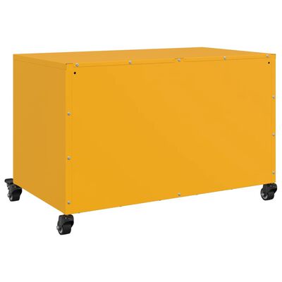 vidaXL Mobile TV Giallo Senape 68x39x43,5 cm in Acciaio