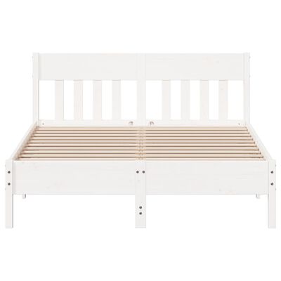 vidaXL Letto senza Materasso Bianco 120x190 cm Legno Massello di Pino