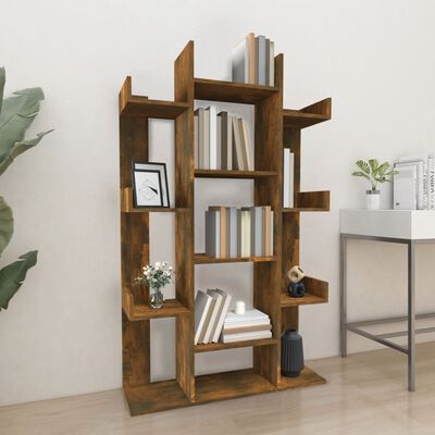 vidaXL Libreria Rovere Fumo 86x25,5x140 cm in Legno Multistrato