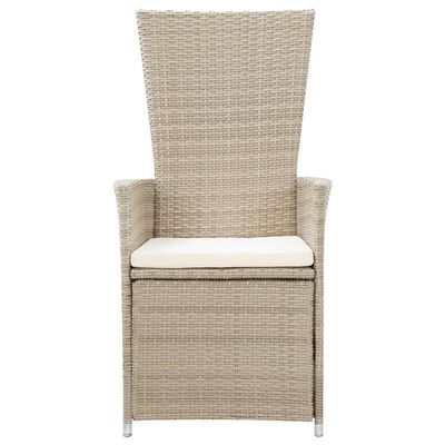 vidaXL Set da Pranzo da Giardino 7 pz con Cuscini Beige